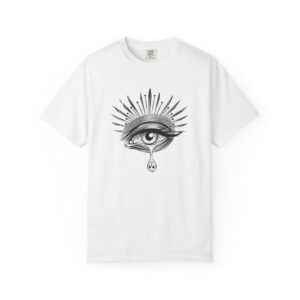 Mystical Eye Graphic T-shirt, Boho Style Tee, Spiritual Gift, Unisex Casual Wear, Festival Fashion, Everyday Comfort